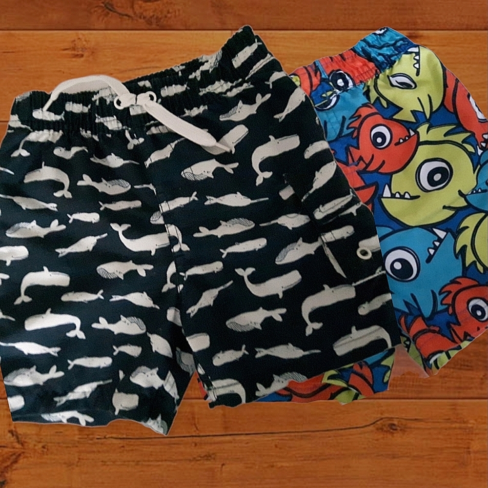 Duo Toddler Swim Trunks Duo- Sea Theme